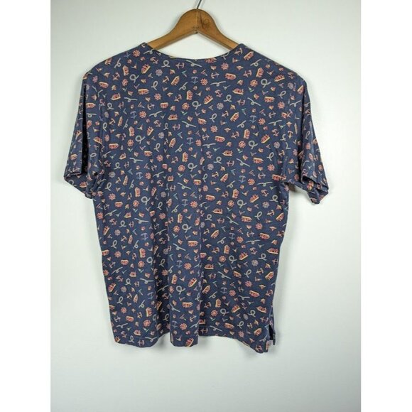 Vintage 80s Lands End Women Shorts Shirt Set Large Summer Made in USA Nautical - Picture 2 of 9